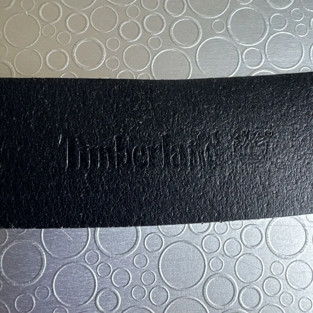Timberland Mens Black Pebble Leather L 38 40 Classic Gorpcore Roller Buckle
